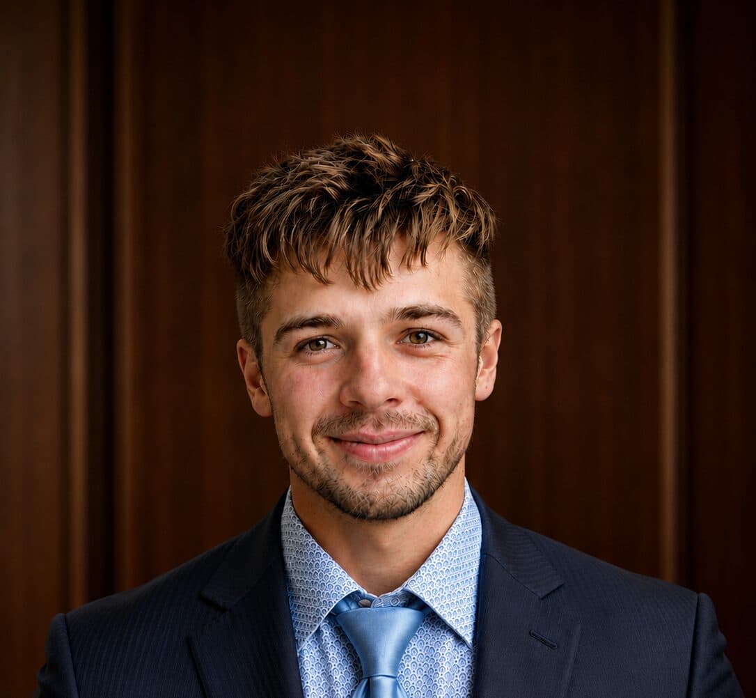Leto in a suit and tie, professional portrait